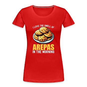 Arepas vénézuélienne - T-shirt bio Premium Femme - rouge - Devant - Mia (176cm)