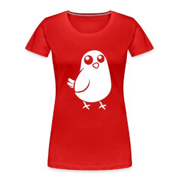 pigeon - T-shirt bio Premium Femme - rouge - Devant - Mia (176cm)