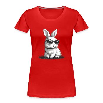 Cool Easter Bunny Bunny Happy Easter Gift - Women's Premium Organic T-Shirt - red - Front - Mia (176cm)
