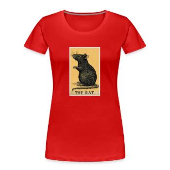 Ratten Ratte - Frauen Premium Bio T-Shirt - Rot - Vorne - Mia (176cm)