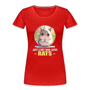 Ratten Ratte - Frauen Premium Bio T-Shirt - Rot - Vorne - Mia (176cm)