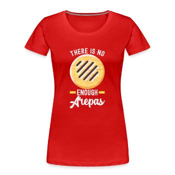 Arepas vénézuélienne - T-shirt bio Premium Femme - rouge - Devant - Mia (176cm)