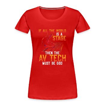 AV technology AV technician Audiovisual technician - Women's Premium Organic T-Shirt - red - Front - Mia (176cm)