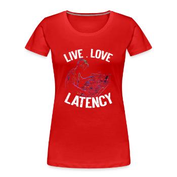 AV technology AV technician Audiovisual technician - Women's Premium Organic T-Shirt - red - Front - Mia (176cm)