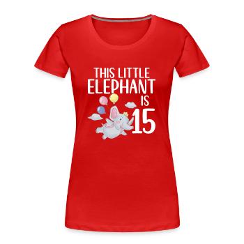 Cadeaux d’amoureux des éléphants - T-shirt bio Premium Femme - rouge - Devant - Mia (176cm)