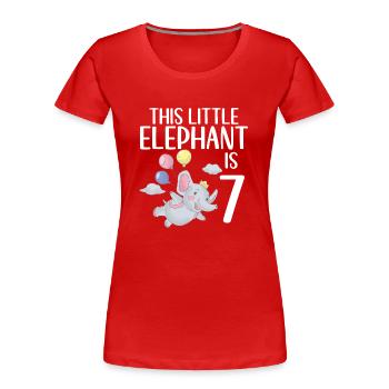 Cadeaux d’amoureux des éléphants - T-shirt bio Premium Femme - rouge - Devant - Mia (176cm)