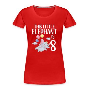 Cadeaux d’amoureux des éléphants - T-shirt bio Premium Femme - rouge - Devant - Mia (176cm)