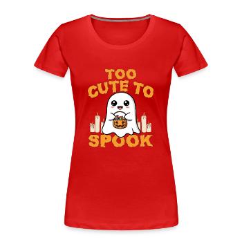 ZU SÜSS ZUM GRUSELN - HALLOWEEN-GESCHENK - Frauen Premium Bio T-Shirt - Rot - Vorne - Mia (176cm)