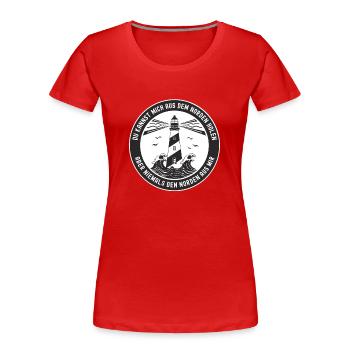 Vous pouvez me prendre du nord - T-shirt bio Premium Femme - rouge - Devant - Mia (176cm)