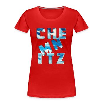 CHEMNITZ - Women's Premium Organic T-Shirt - red - Front - Mia (176cm)