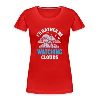Météorologie amusante Passionnés de météo - T-shirt bio Premium Femme - rouge - Devant - Mia (176cm)