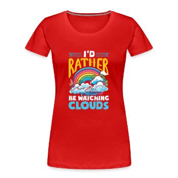 Météorologie amusante Passionnés de météo - T-shirt bio Premium Femme - rouge - Devant - Mia (176cm)