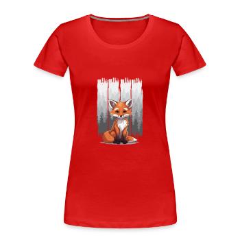 Fuchs Füchse Kinder Kind Teenie - Frauen Premium Bio T-Shirt - Rot - Vorne - Mia (176cm)