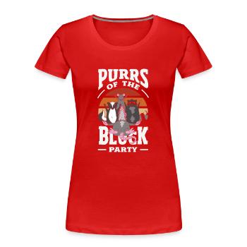 Soutenez les chats des rues locaux - T-shirt bio Premium Femme - rouge - Devant - Mia (176cm)