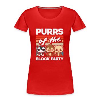 Soutenez les chats des rues locaux - T-shirt bio Premium Femme - rouge - Devant - Mia (176cm)