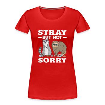 Soutenez les chats des rues locaux - T-shirt bio Premium Femme - rouge - Devant - Mia (176cm)