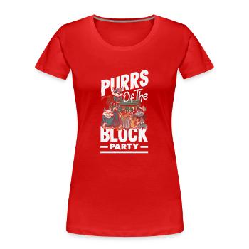 Soutenez les chats des rues locaux - T-shirt bio Premium Femme - rouge - Devant - Mia (176cm)
