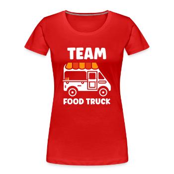Food truck - T-shirt bio Premium Femme - rouge - Devant - Mia (176cm)