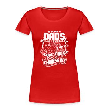 Tronçonneuse Bois Lumberjack Lumberjack Lumberjack - T-shirt bio Premium Femme - rouge - Devant - Mia (176cm)