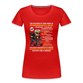 Anniversaire Femmes Avoir 47 Étonnamment Vieux - T-shirt bio Premium Femme - rouge - Devant - Mia (176cm)