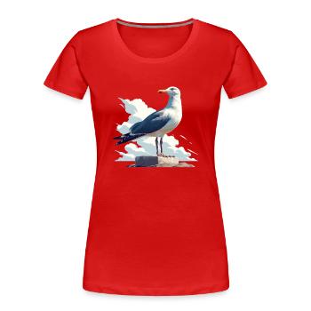 Seagulls Seagull - Women's Premium Organic T-Shirt - red - Front - Mia (176cm)