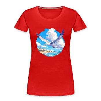 Seagulls Seagull - Women's Premium Organic T-Shirt - red - Front - Mia (176cm)
