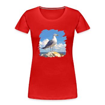 Seagulls Seagull - Women's Premium Organic T-Shirt - red - Front - Mia (176cm)
