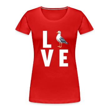Seagulls Seagull - Women's Premium Organic T-Shirt - red - Front - Mia (176cm)