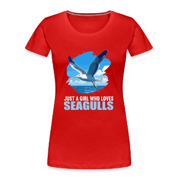 Seagulls Seagull - Women's Premium Organic T-Shirt - red - Front - Mia (176cm)