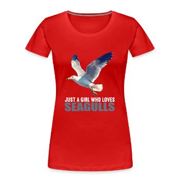 Seagulls Seagull - Women's Premium Organic T-Shirt - red - Front - Mia (176cm)