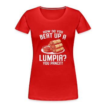 Filipino Spring Rolls Lumpia Asian - Women's Premium Organic T-Shirt - red - Front - Mia (176cm)