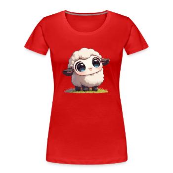 Schafe Schaf - Frauen Premium Bio T-Shirt - Rot - Vorne - Mia (176cm)