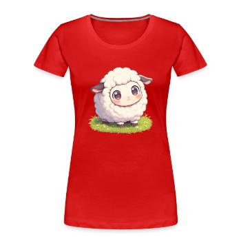 Schafe Schaf - Frauen Premium Bio T-Shirt - Rot - Vorne - Mia (176cm)