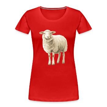 Schafe Schaf - Frauen Premium Bio T-Shirt - Rot - Vorne - Mia (176cm)