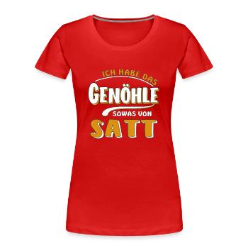 I'M TIRED OF THAT - Women's Premium Organic T-Shirt - red - Front - Mia (176cm)