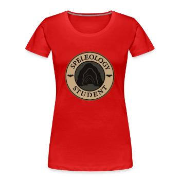 Spéléologie Science des grottes Spéléologie Etudiant Géologie - T-shirt bio Premium Femme - rouge - Devant - Mia (176cm)