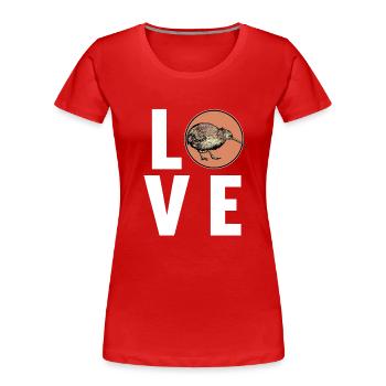 Kiwifruit Kiwi - T-shirt bio Premium Femme - rouge - Devant - Mia (176cm)