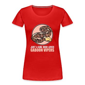 Gabon Vipers Gabon Vipers - T-shirt bio Premium Femme - rouge - Devant - Mia (176cm)