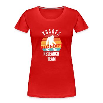 VOSGES BIGFOOT RESEARCH TEAM - T-shirt bio Premium Femme - rouge - Devant - Mia (176cm)