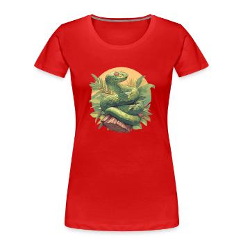 Schlangen Schlange - Frauen Premium Bio T-Shirt - Rot - Vorne - Mia (176cm)