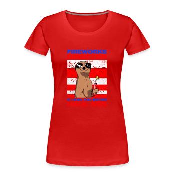 Fireworks director Pyrotechniker Böllern - Frauen Premium Bio T-Shirt - Rot - Vorne - Mia (176cm)