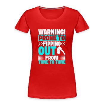 Kunstspringen Turmspringer Sprungbrett - Frauen Premium Bio T-Shirt - Rot - Vorne - Mia (176cm)