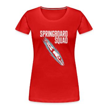 Plongeoir - T-shirt bio Premium Femme - rouge - Devant - Mia (176cm)