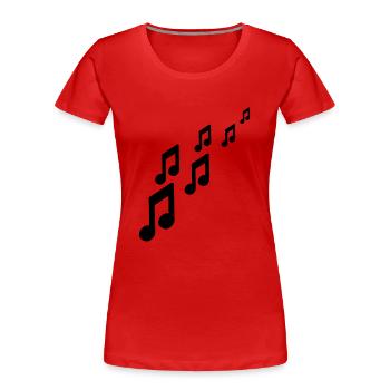 Notes - Women's Premium Organic T-Shirt - red - Front - Mia (176cm)