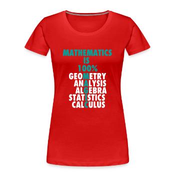 Math est 100% magique T-shirt - T-shirt bio Premium Femme - rouge - Devant - Mia (176cm)