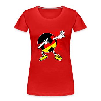 Deutschland Fußball WM Nationalmannschaft - Frauen Premium Bio T-Shirt - Rot - Vorne - Mia (176cm)
