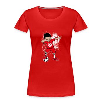 Tunisia national team WM Dab football - Women's Premium Organic T-Shirt - red - Front - Mia (176cm)