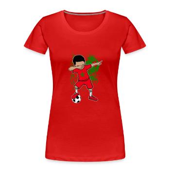 Morocco football national team WM Dab - Women's Premium Organic T-Shirt - red - Front - Mia (176cm)