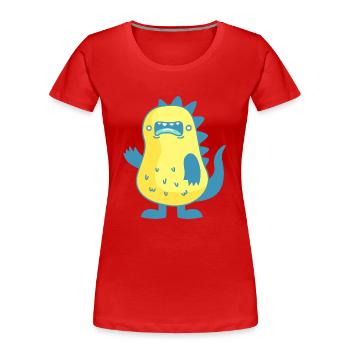 monster - Women's Premium Organic T-Shirt - red - Front - Mia (176cm)