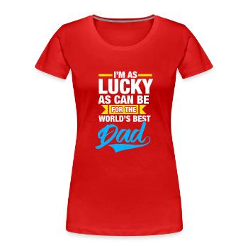 Bester Vater der Welt - Frauen Premium Bio T-Shirt - Rot - Vorne - Mia (176cm)